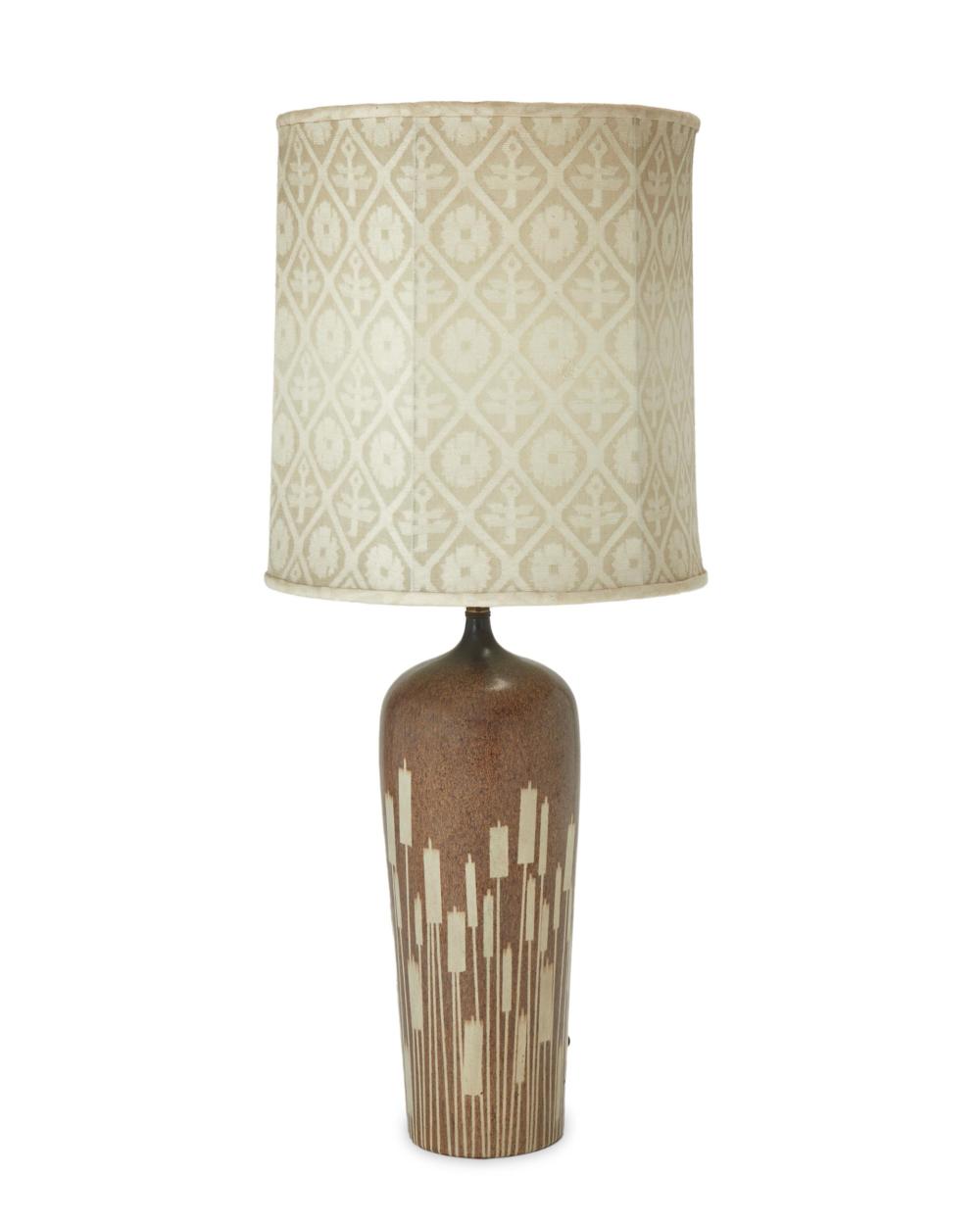 Appraisal: A mid-century modern studio pottery table lamp Mid- th Century