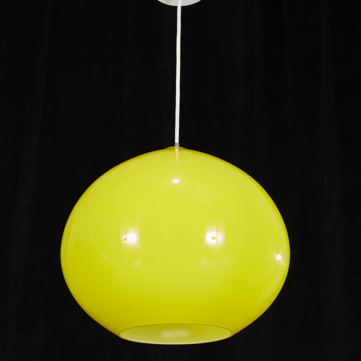 Appraisal: LARGE VISTOSI MURANO GLASS PENDANT LAMP c s Italy yellow