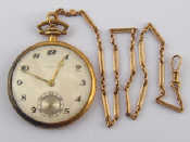 Appraisal: A carat gold cased slim pocket watch with carat gold