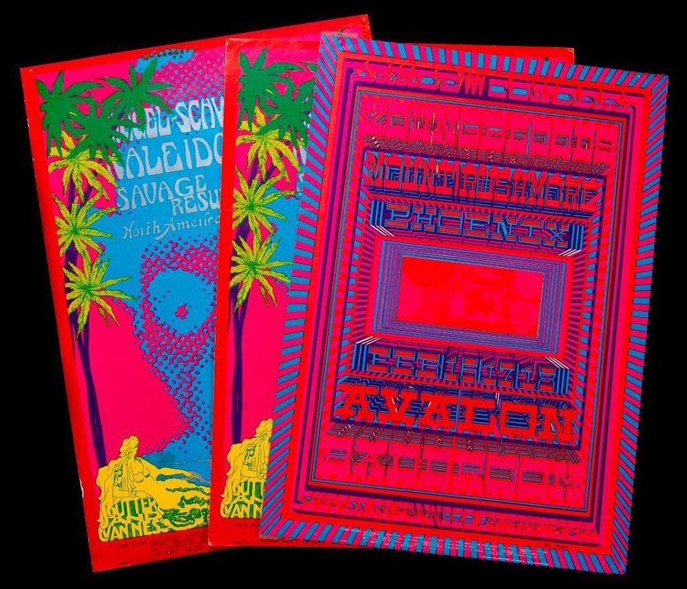 Appraisal: Three Avalon Ballroom posters A pair of Kaleidoscope posters and