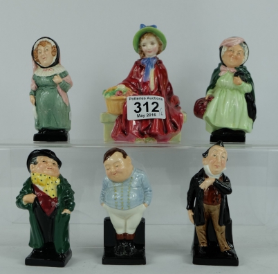 Appraisal: Royal Doulton lady figures Linda HN together with small dickens