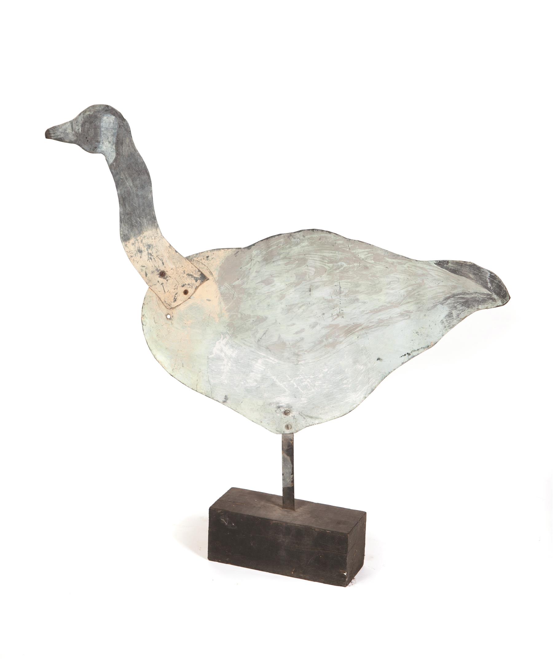 Appraisal: TIN CANADA GOOSE DECOY American st quarter- th century Tin