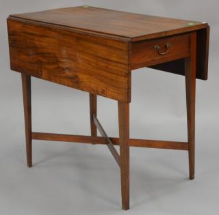 Appraisal: Federal mahogany drop leaf Pembroke table with one drawer set