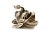 Appraisal: FINE RUSSIAN SILVER MYTHICAL CAVIAR PRESENTOIR - Open-Mouthed Exotic Dolphin