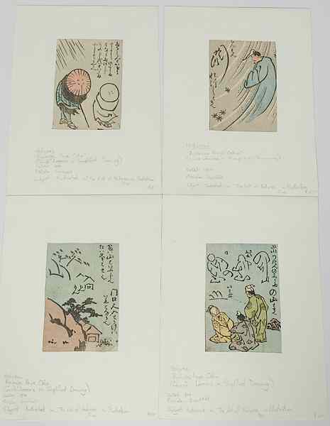 Appraisal: Group of Japanese Woodblocks PLUS Japan Includes four th century