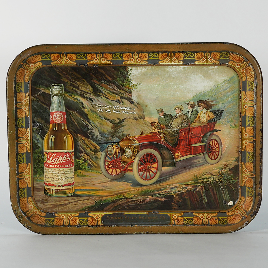 Appraisal: Seipps Extra Pale Beer Antique Car Advertising TrayReference n aBrewery