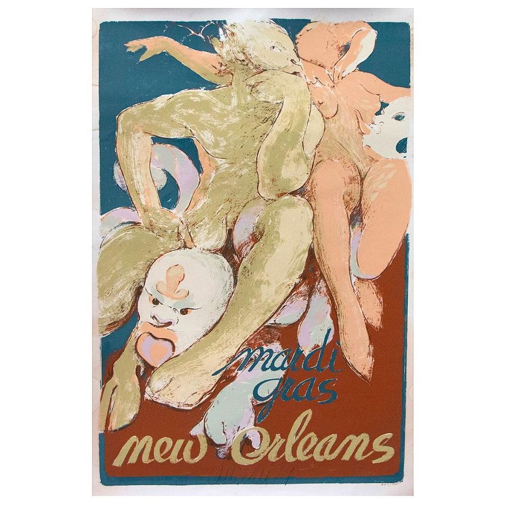 Appraisal: A New Orleans Mardi Gras poster A New Orleans Mardi