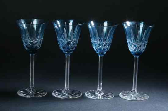 Appraisal: ST LOUIS BLUE CUT-TO-CLEAR CRYSTAL WINE HOCKS - in high