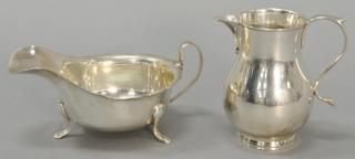 Appraisal: Two piece lot to include Barrard Co English silver creamer