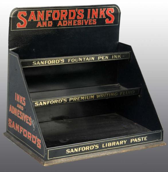 Appraisal: Sanford's Inks and Adhesives Tin Display Condition Excellent Size T