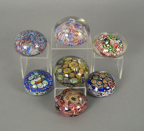 Appraisal: Seven glass paperweights Provenance The Henry Ford Museum