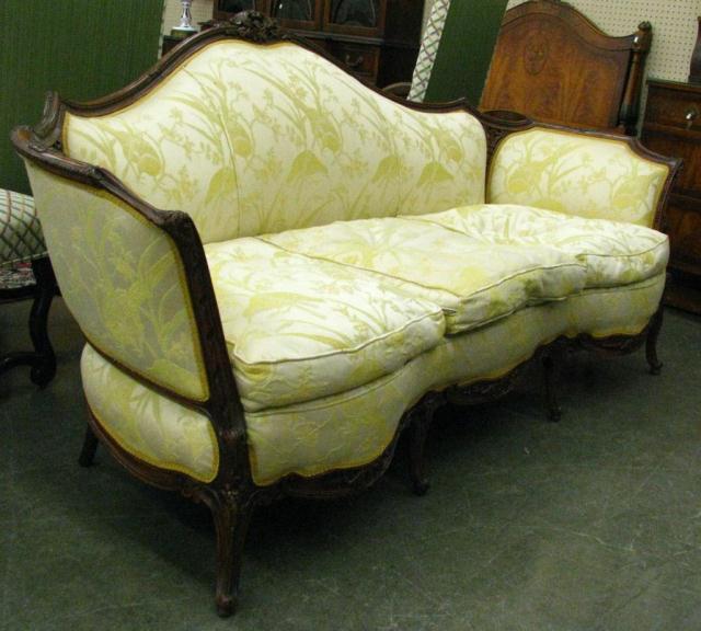 Appraisal: Vintage French Style Grand Rapids Sofa with pierce carved frame