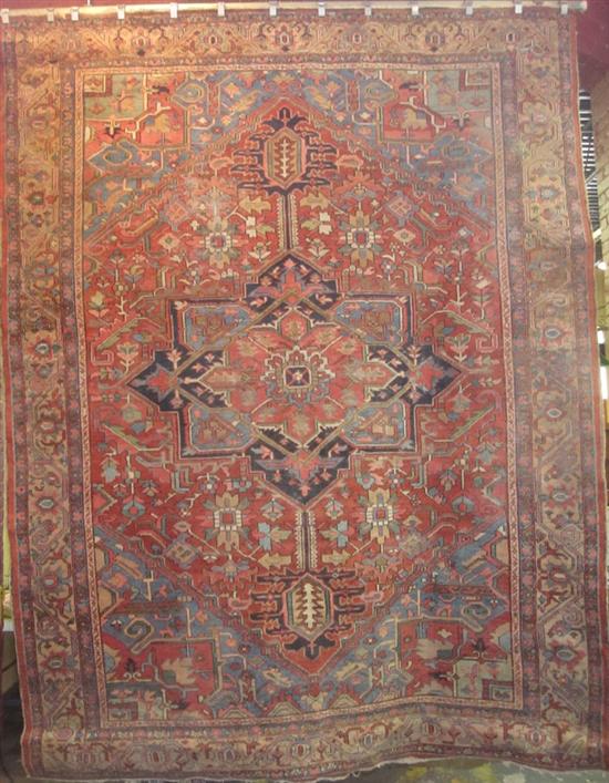 Appraisal: CARPET An antique persian roomsize carpet Having a center geometric