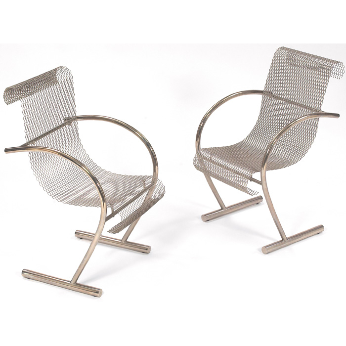 Appraisal: Shiro Kuramata Sing Sing Sing chairs pair by XO France