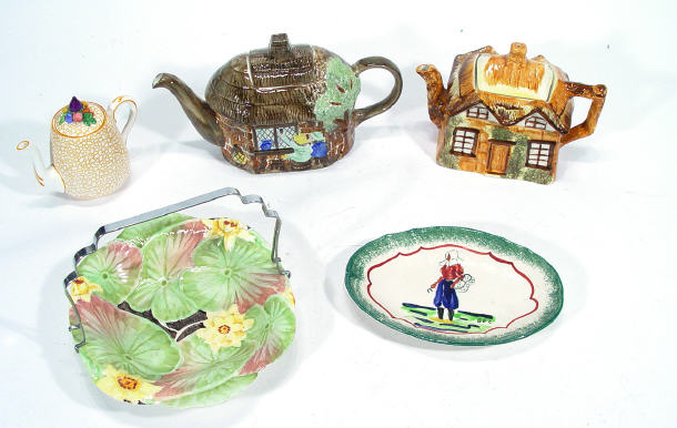 Appraisal: Price Kensington cottageware teapot Radford cottage teapot Quimper pottery dish