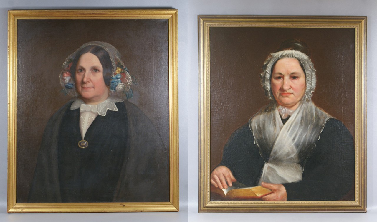 Appraisal: American School th c o c portraits of women one