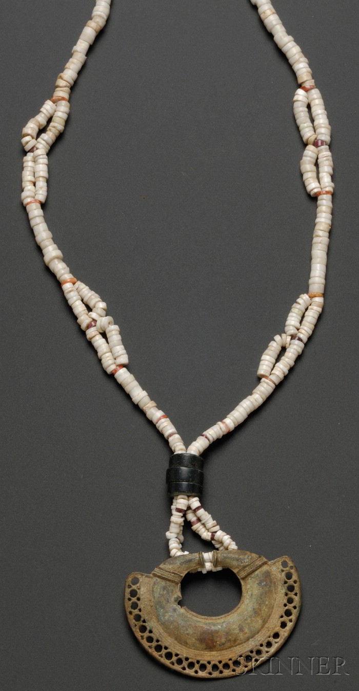 Appraisal: Pre-Columbian Coral Necklace Colombia Sinu c - A D with