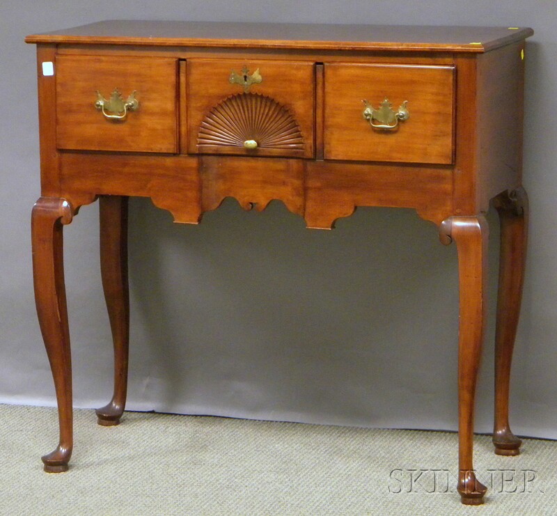 Appraisal: Queen Anne Maple Lowboy highboy base case ht wd dp