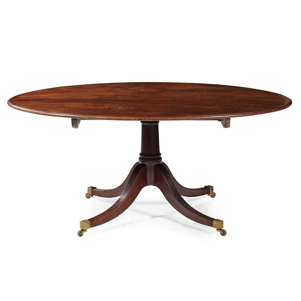 Appraisal: GEORGE III OVAL TILT-TOP DINING TABLE TH CENTURY on a