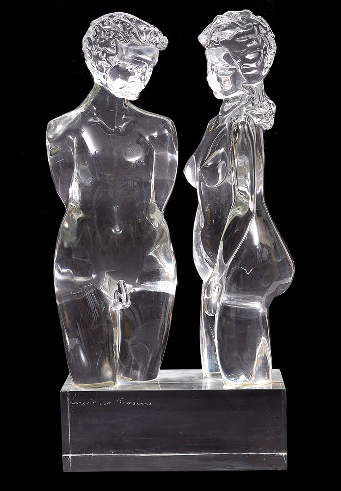 Appraisal: Loredano Rosin 'Lovers' Signed Art Glass Sculpture Loredano Rosin Italy