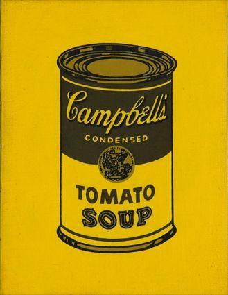 Appraisal: RICHARD PETTIBONE b ANDY WARHOL CAMPBELLS SOUP CAN Silkscreen on