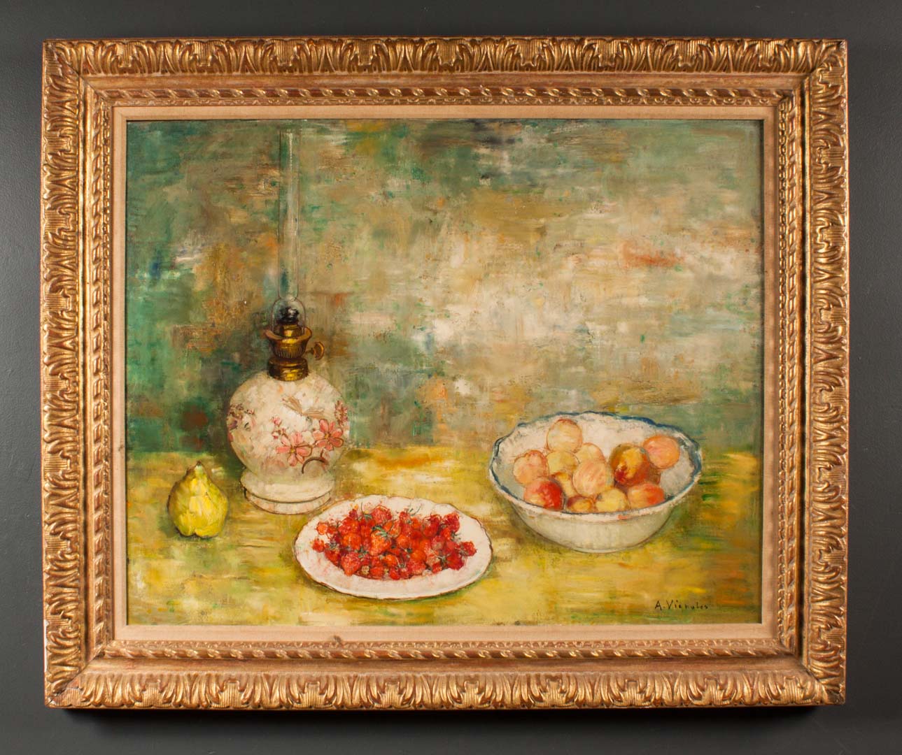 Appraisal: Andre Vignoles Nature Morte oil on canvas French b Nature