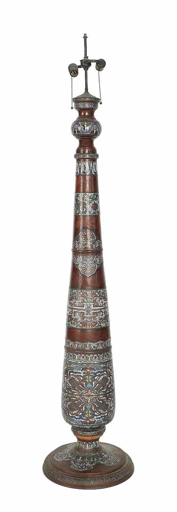 Appraisal: Chinese cloisonn floor lamp h