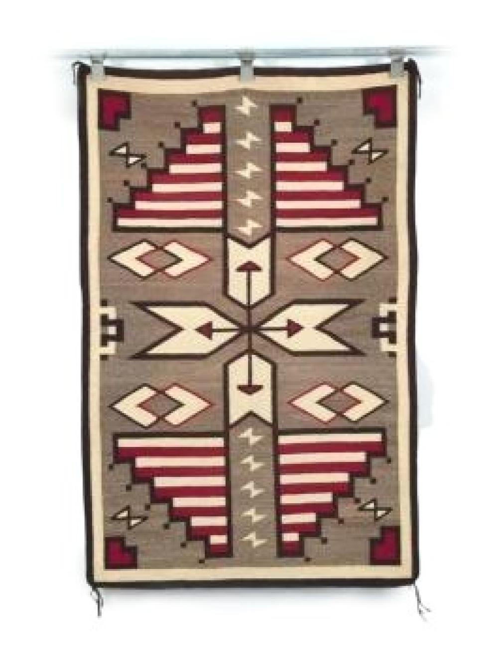 Appraisal: NATIVE AMERICAN JB MOORE PICTORIAL STORM PATTERN VARIANT RUG CA