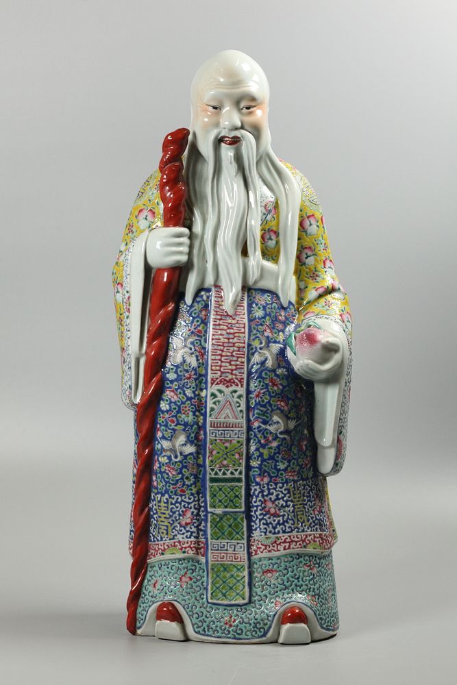 Appraisal: large Chinese porcelain immortal possibly Republican period in H Notice