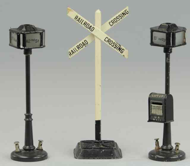 Appraisal: BING ACCESSORIES Three accessories include two lamps one with mail