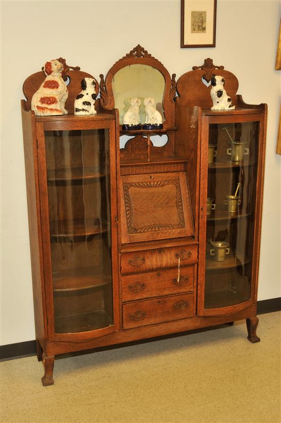 Appraisal: DOUBLE SIDE BY SIDE SECRETARY BOOKCASE American late th century