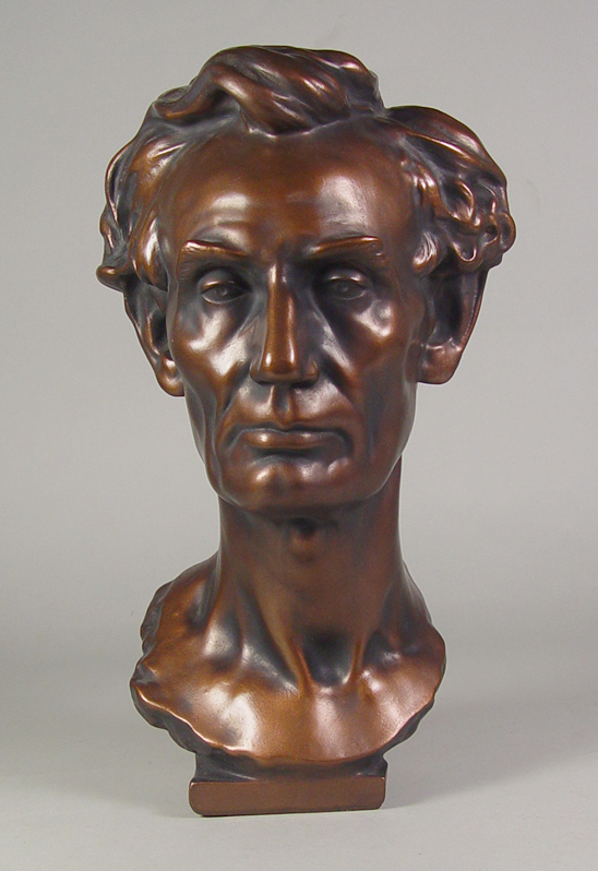 Appraisal: Lincoln Plaster Bust Very detailed bust with copper finish and