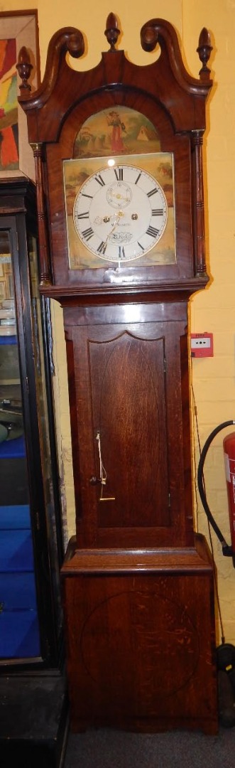 Appraisal: William Sharpe Retford A mid- thC longcase clock the arched