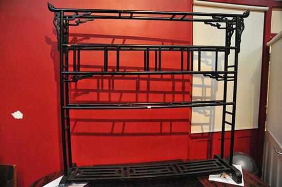 Appraisal: A JAPANESE BLACK LAQUERED KIMONO RACK