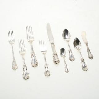 Appraisal: Reed Barton Burgundy silver flatware set Reed Barton Burgundy silver