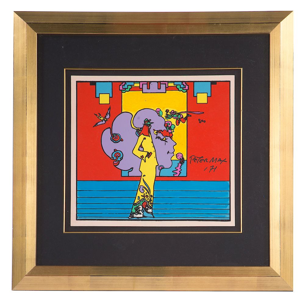 Appraisal: Peter Max Atlantis mixed media German American b Acrylic on