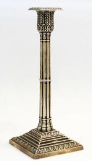 Appraisal: Victorian English Silver Columnar Candlestick Sterling silver with weighting inside