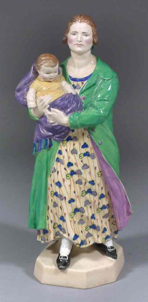 Appraisal: A good s Charles Vyse pottery figure - ''The Madonna