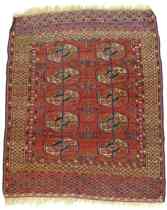 Appraisal: An Antique Turkomen Carpet Apprx ' - x ' Two