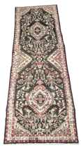 Appraisal: Hamadan Carpet ca 's This is a rare Hamadan runner