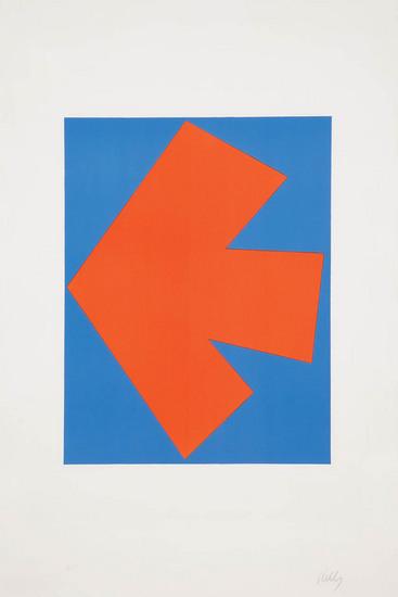 Appraisal: Ellsworth Kelly b orange over blue a color lithograph -