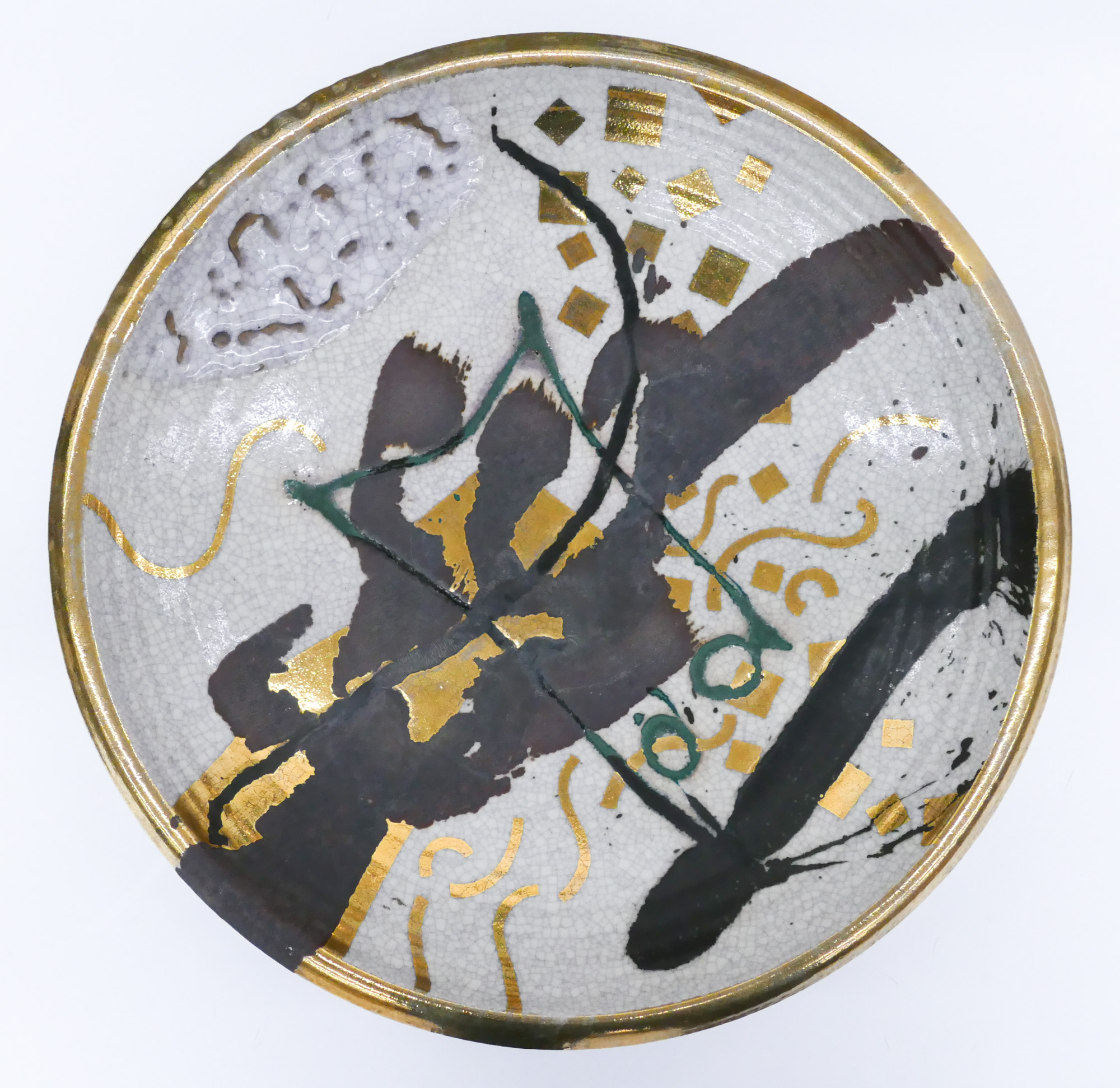 Appraisal: Robert Sperry - Washington White Crackle Bowl Glazed Stoneware ''