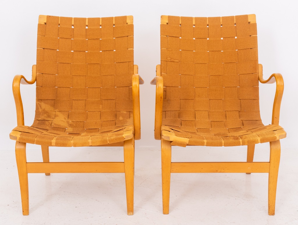 Appraisal: BRUNO MATHSSON EVA CHAIRS FOR KARL MATHSSON PR Bruno Mathsson