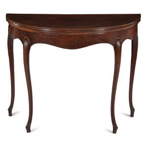 Appraisal: An Irish George III Mahogany Flip-Top Table th Century Height