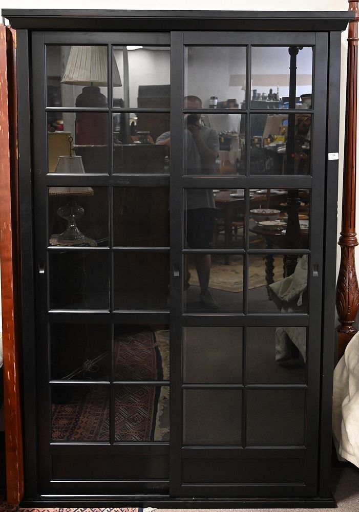 Appraisal: Contemporary China Cabinet having two sliding doors opening to interior