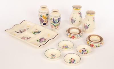 Appraisal: Poole Pottery a four section seafood pattern hors d'oeuvres dish