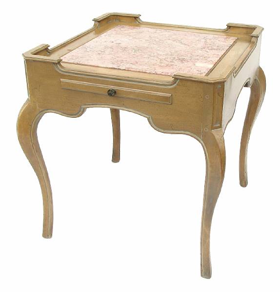 Appraisal: A Louis XVI style table with marble top height in