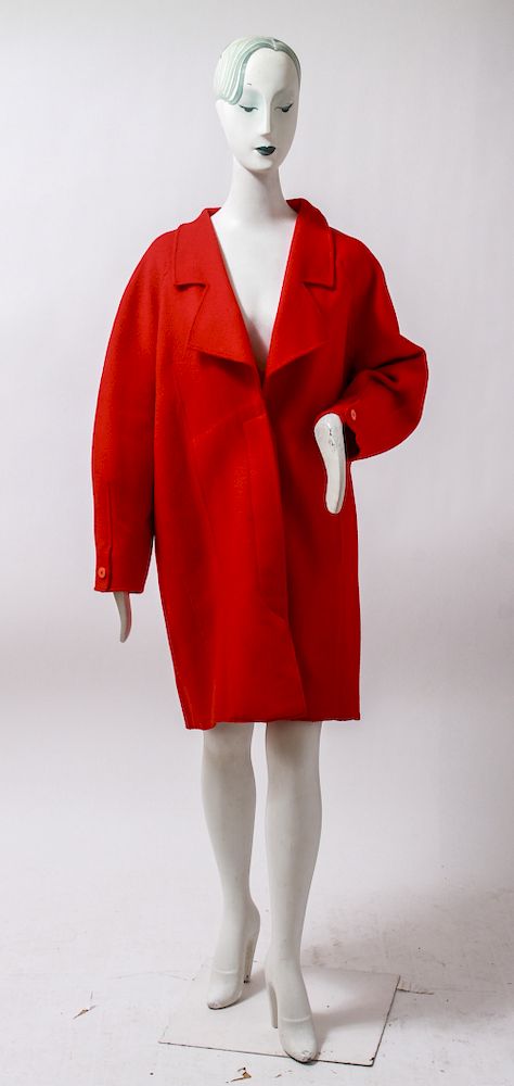 Appraisal: Christian Lacroix Ladies' Red Wool Jacket Christian Lacroix ladies' red