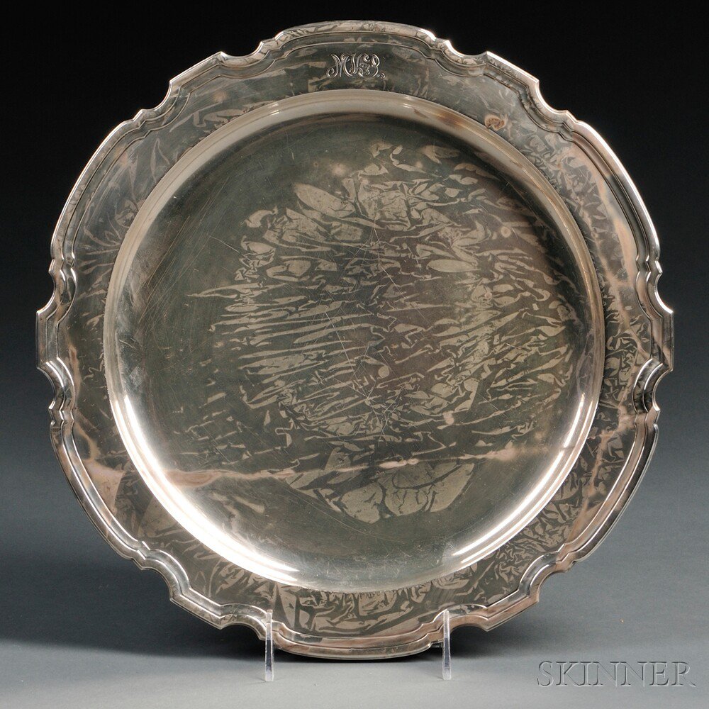 Appraisal: Tiffany Co Sterling Silver Platter New York - circular with