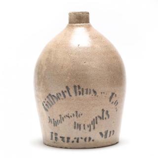 Appraisal: Gilbert Bros Co Wholesale Druggists Jug Baltimore MD s stoneware